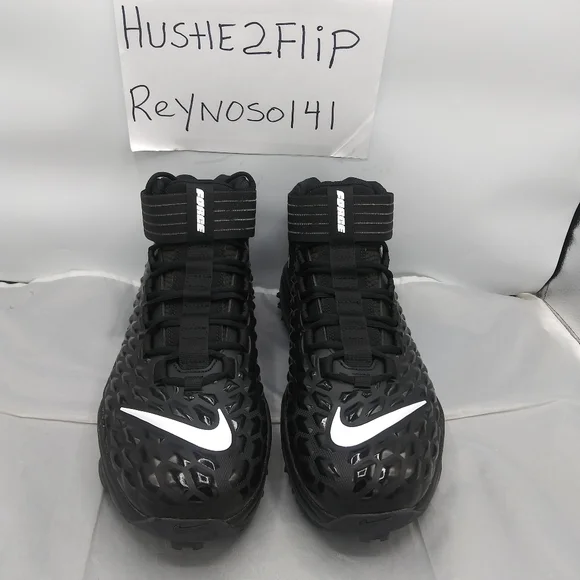 Men 12/12.5/13 Nike Force Savage Pro 2 Shark P Football Cleats Black BV5448-001